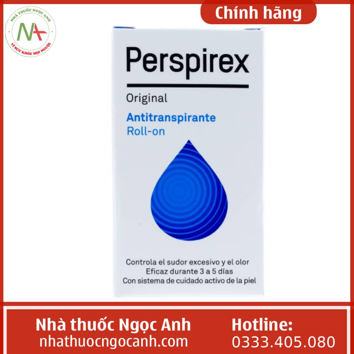 Lăn khử mùi Perspirex Original Antiperspirant Roll-On 20ml