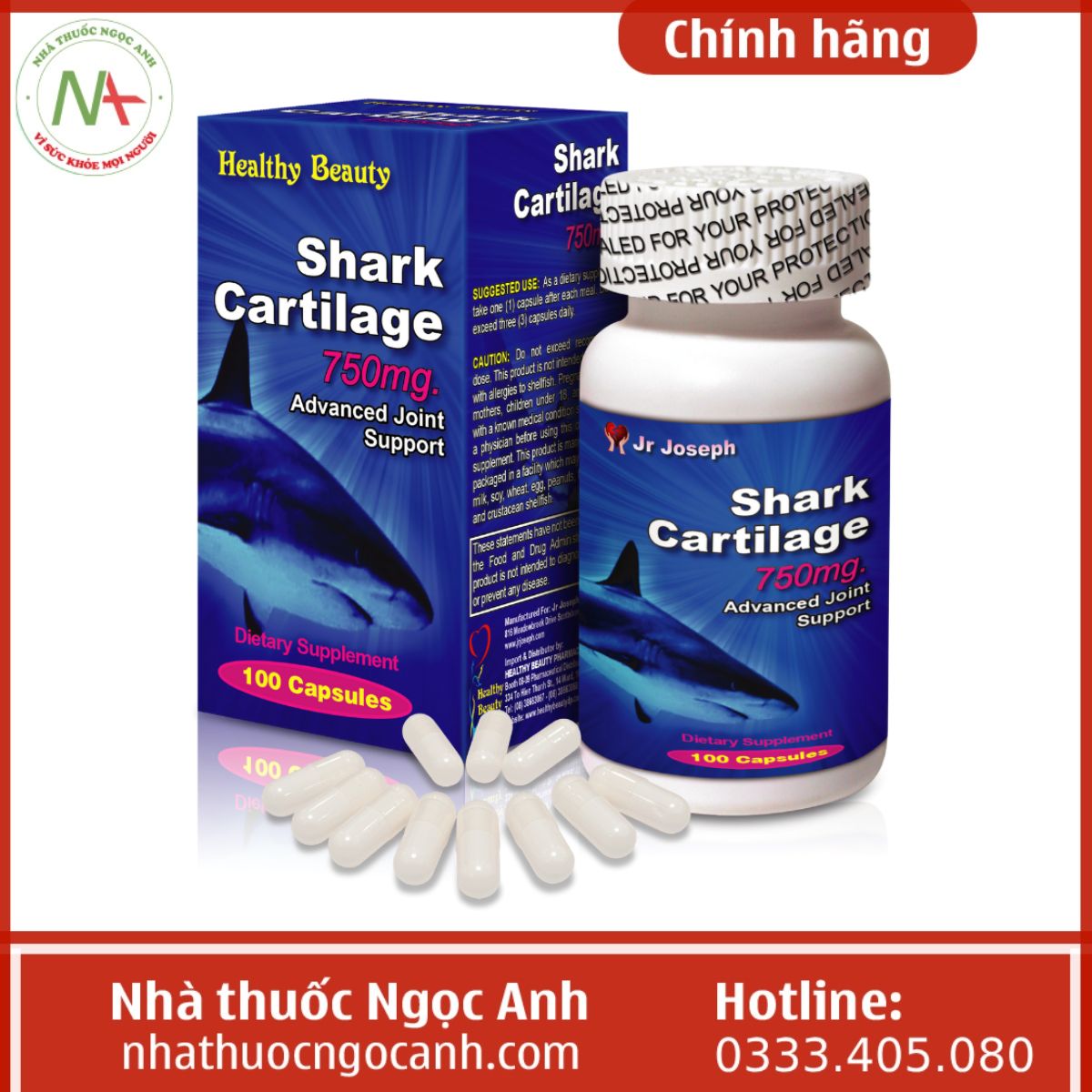 Shark Cartilage 750mg Healthy Beauty