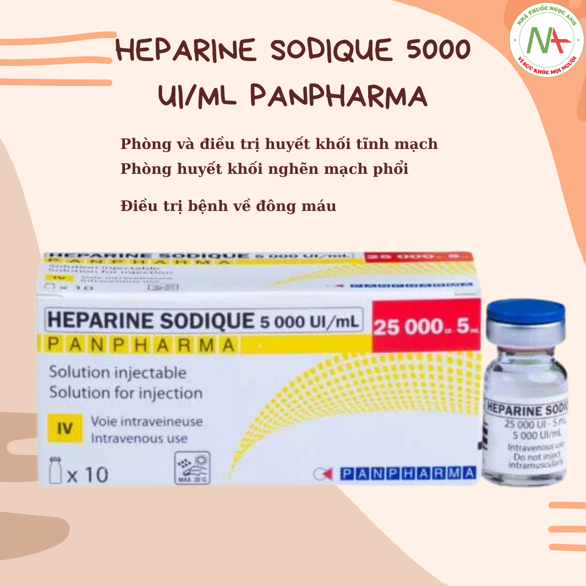 Heparine Sodique 5000 UIml Panpharma