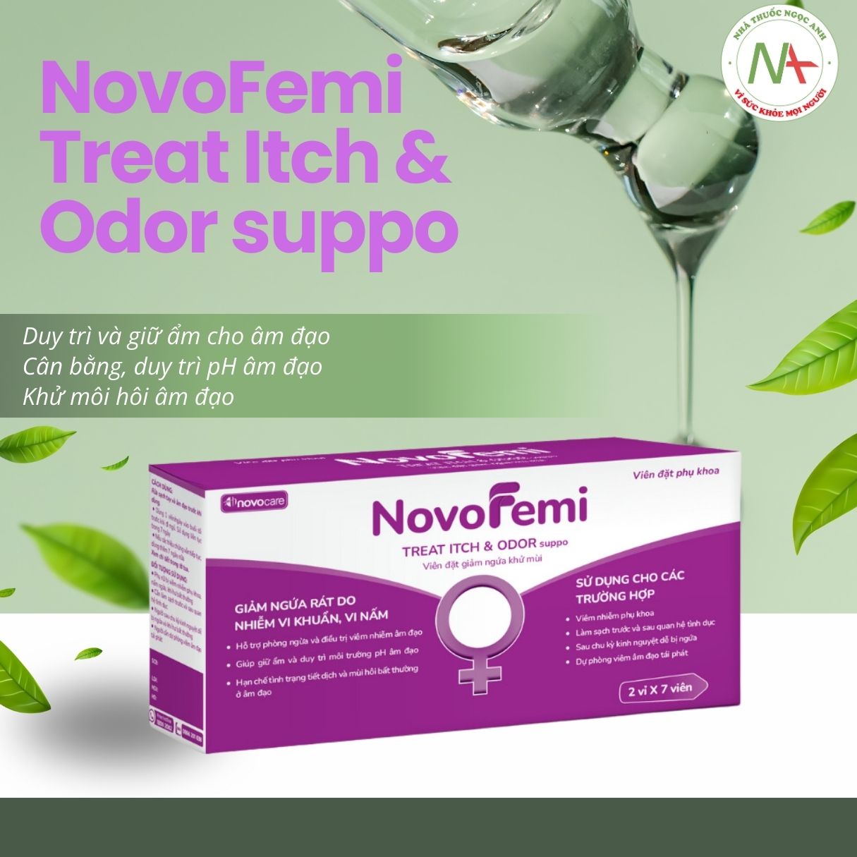 NovoFemi Treat Itch & Odor suppo