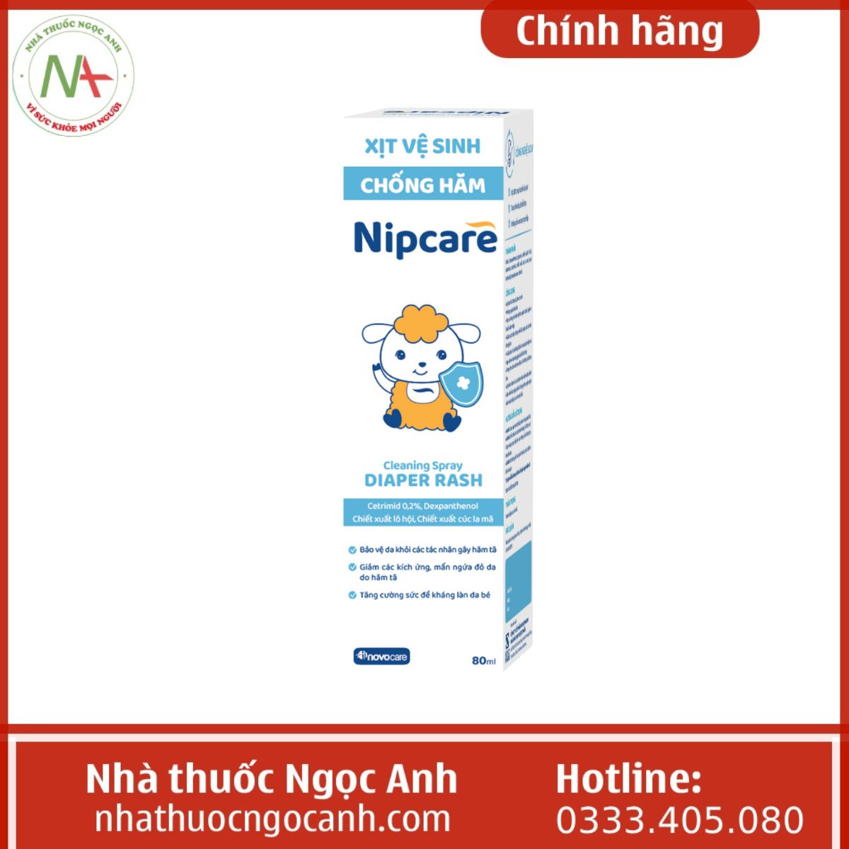 Xịt vệ sinh chống hăm Nipcare