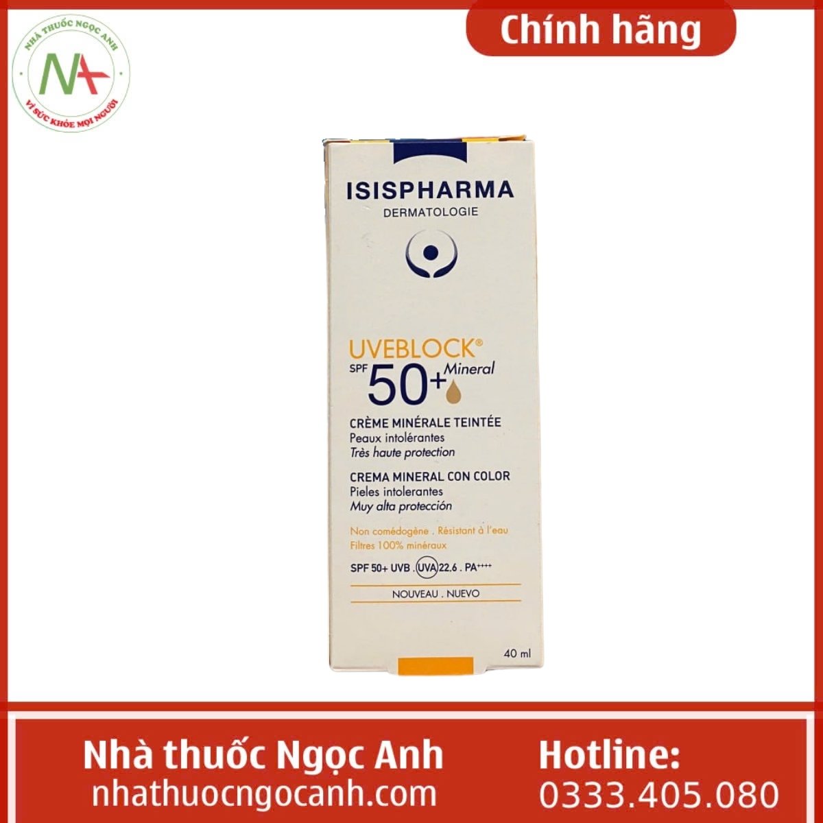 ISISPharma Uveblock SPF50+ Mineral