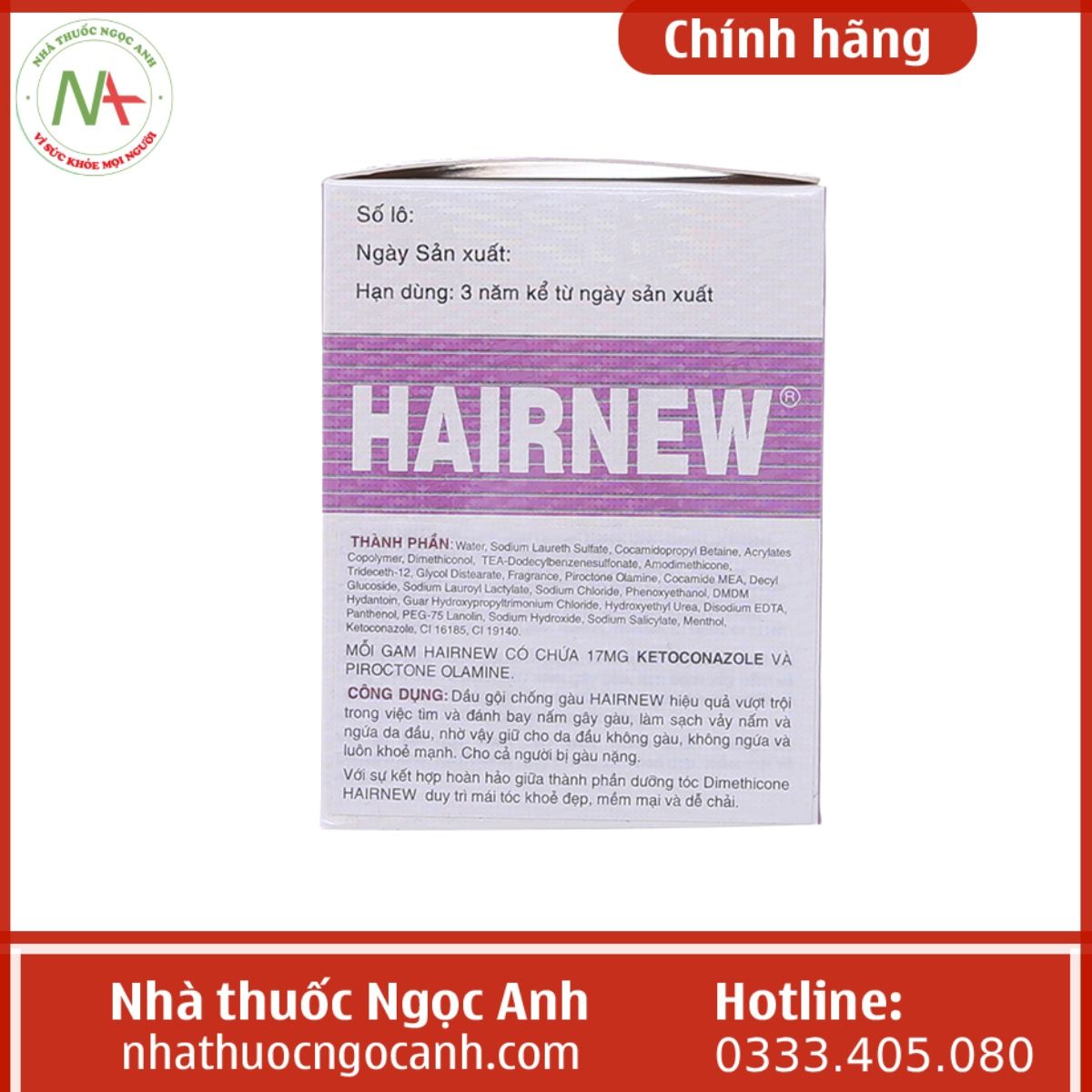 Dầu gội chống gàu Hairnew