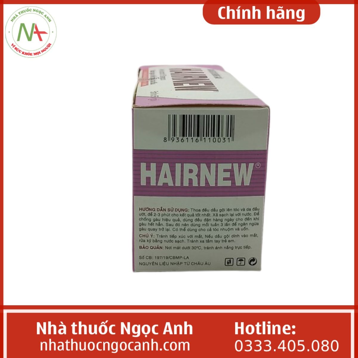 Dầu gội chống gàu Hairnew