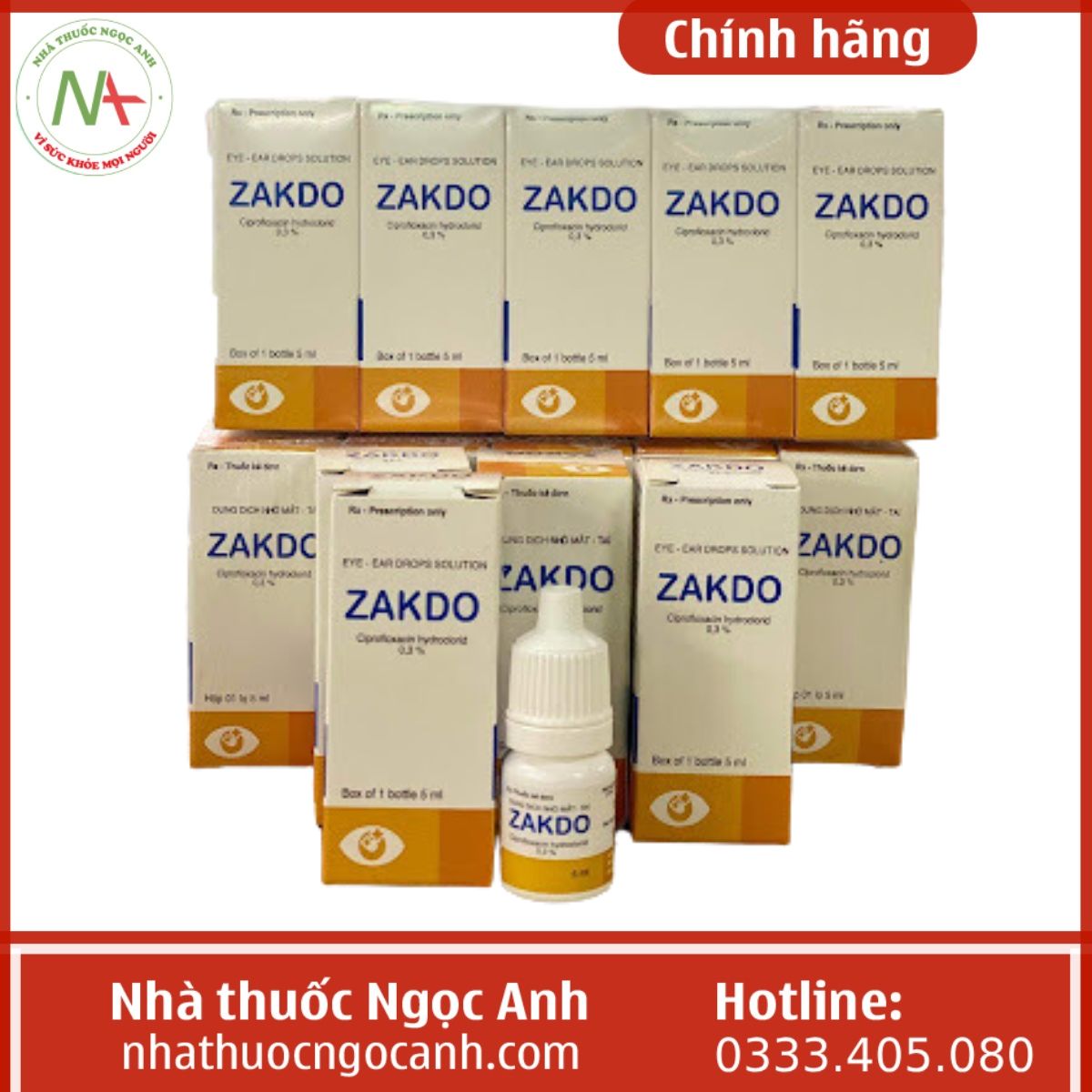 Dung dịch nhỏ mắt – tai Zakdo