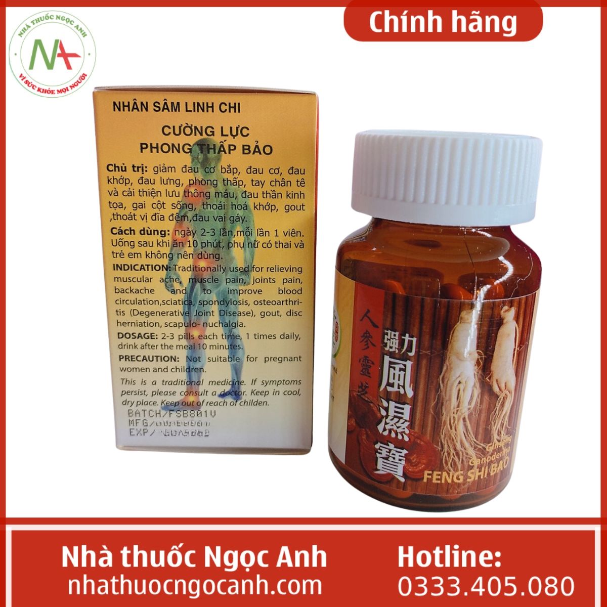 Thuốc Ginseng ganoderma FENG SHI BAO có tốt không