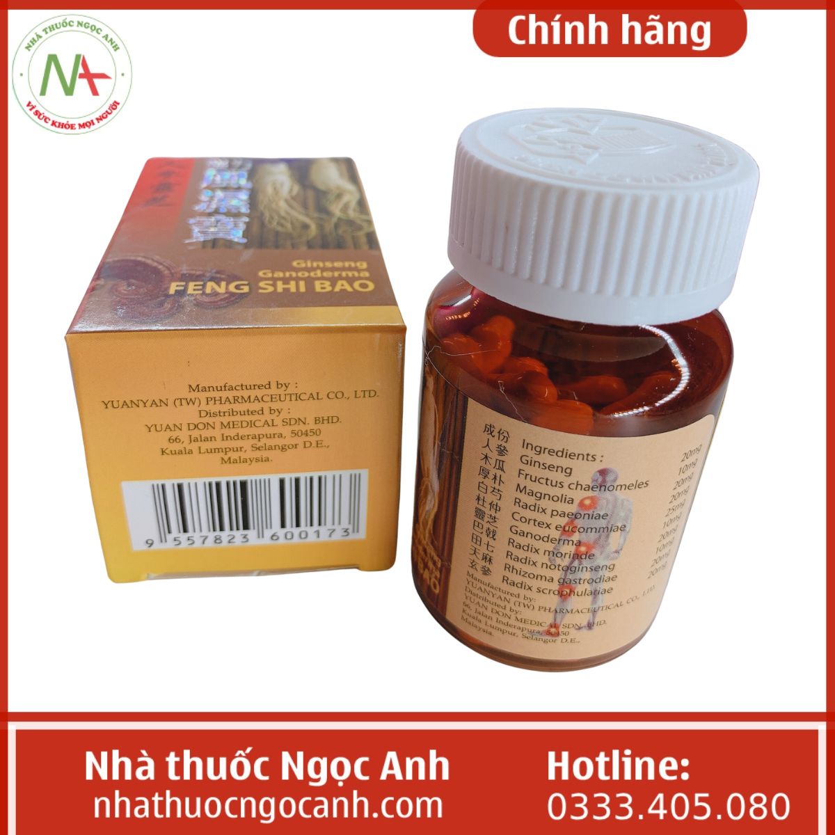 Thuốc Ginseng ganoderma FENG SHI BAO có tốt không