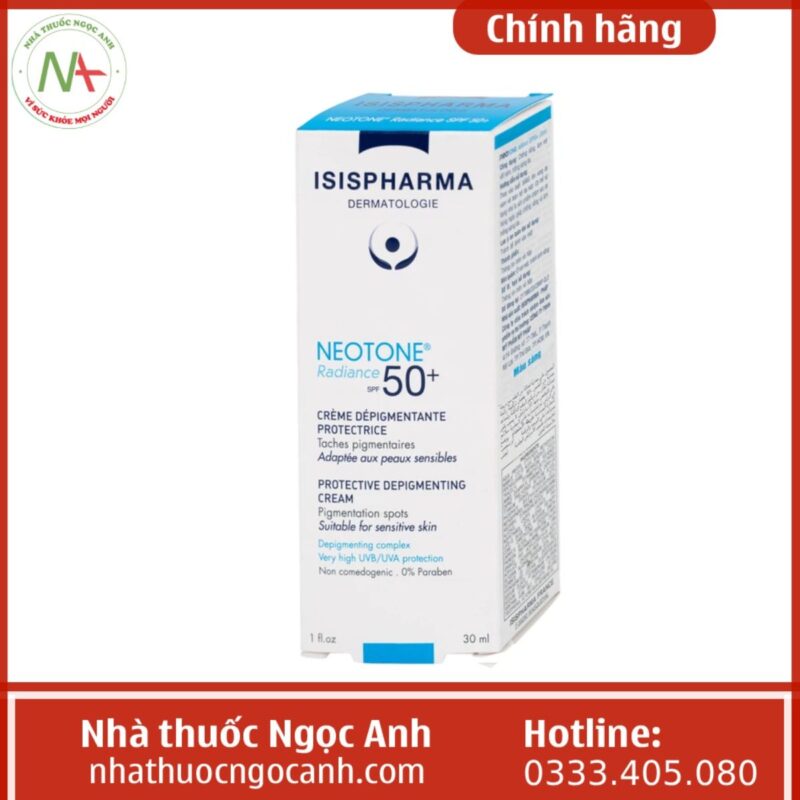 Kem chống nắng IsisPharma Neotone Radiance SPF 50+ 30ml có tốt không?