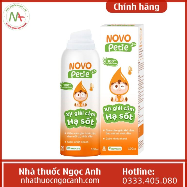 Novopetie xịt giải cảm hạ sốt 1 month+