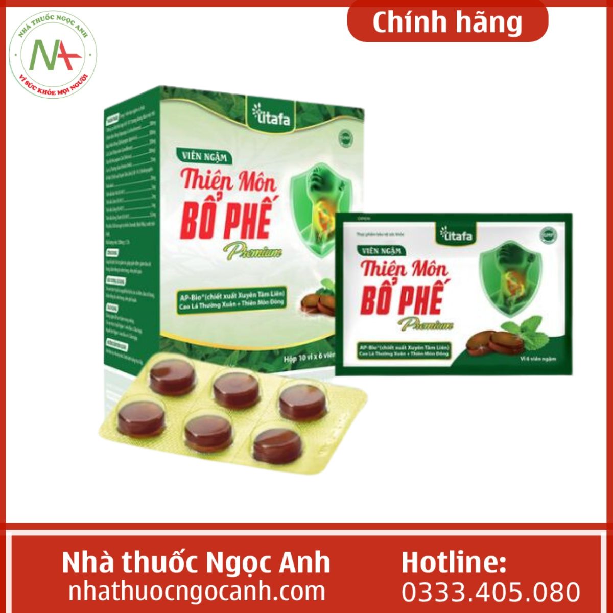 Viên ngậm Thiên Môn Bổ Phế Premium