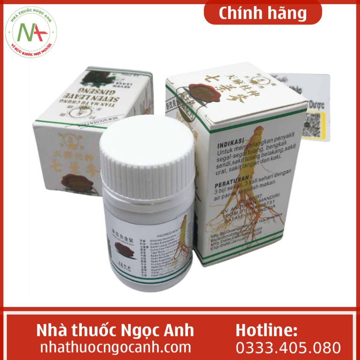 Thất Diệp Sâm dạng lọ