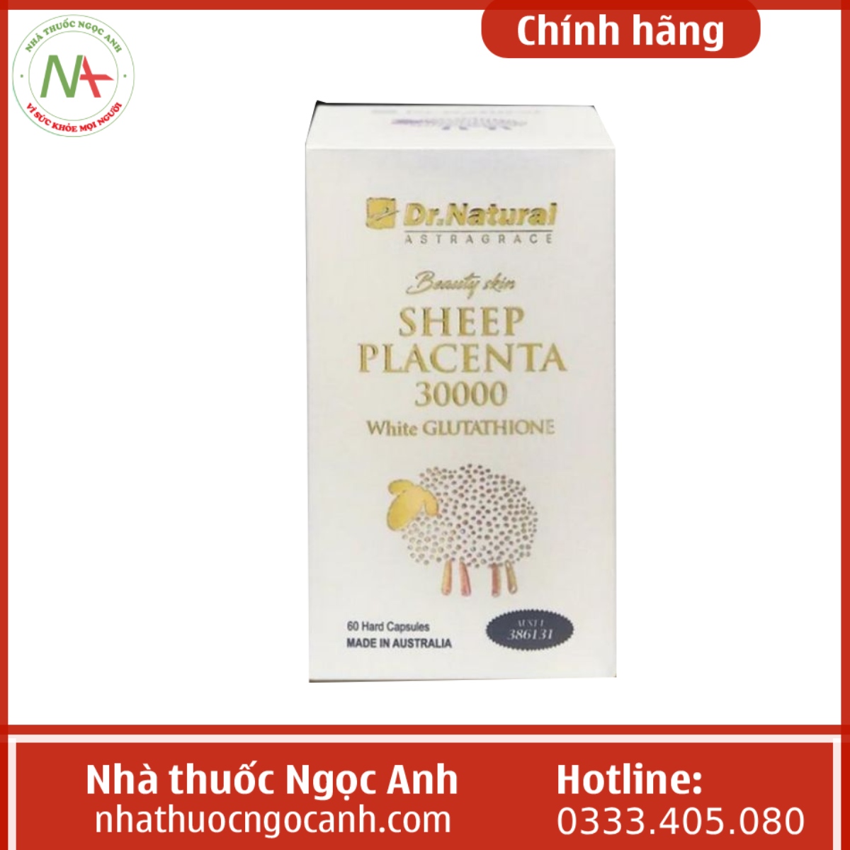 Beauty Skin Sheep Placenta 30000 White Glutathione