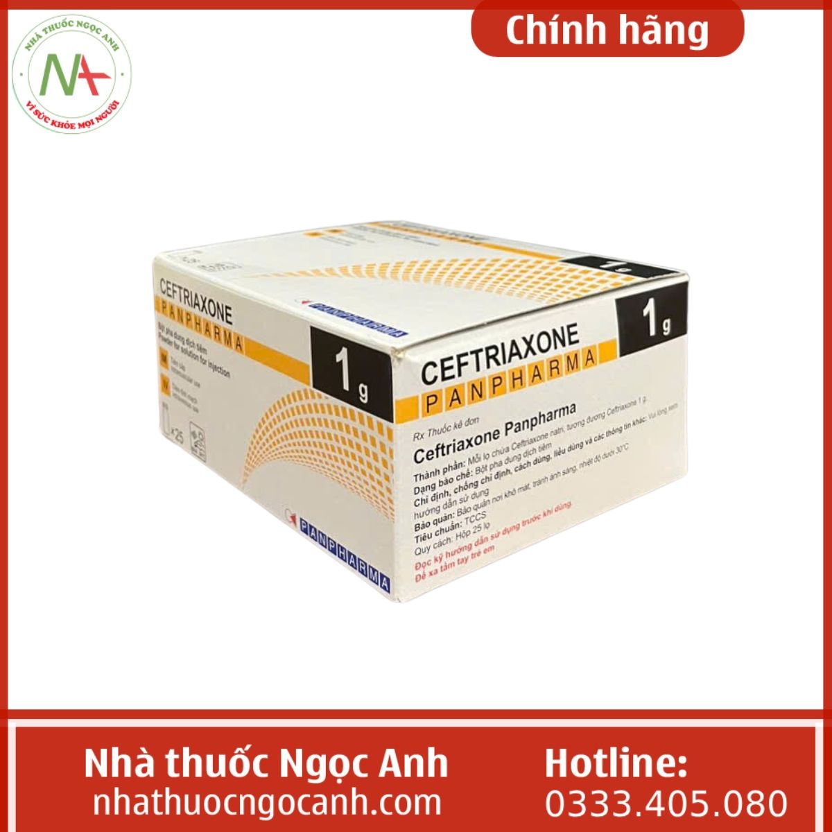 Ceftriaxone Panpharma 1g