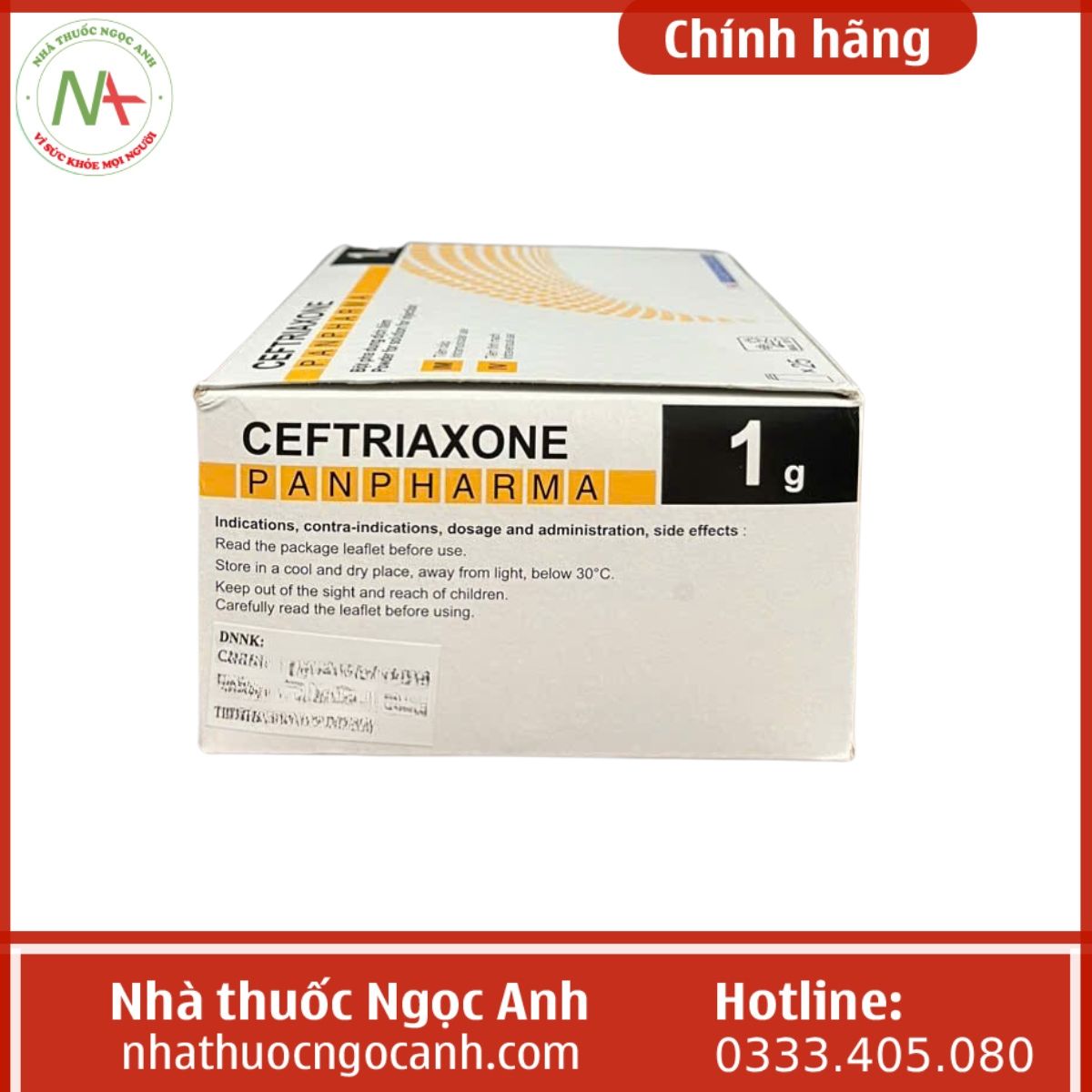 Ceftriaxone Panpharma 1g