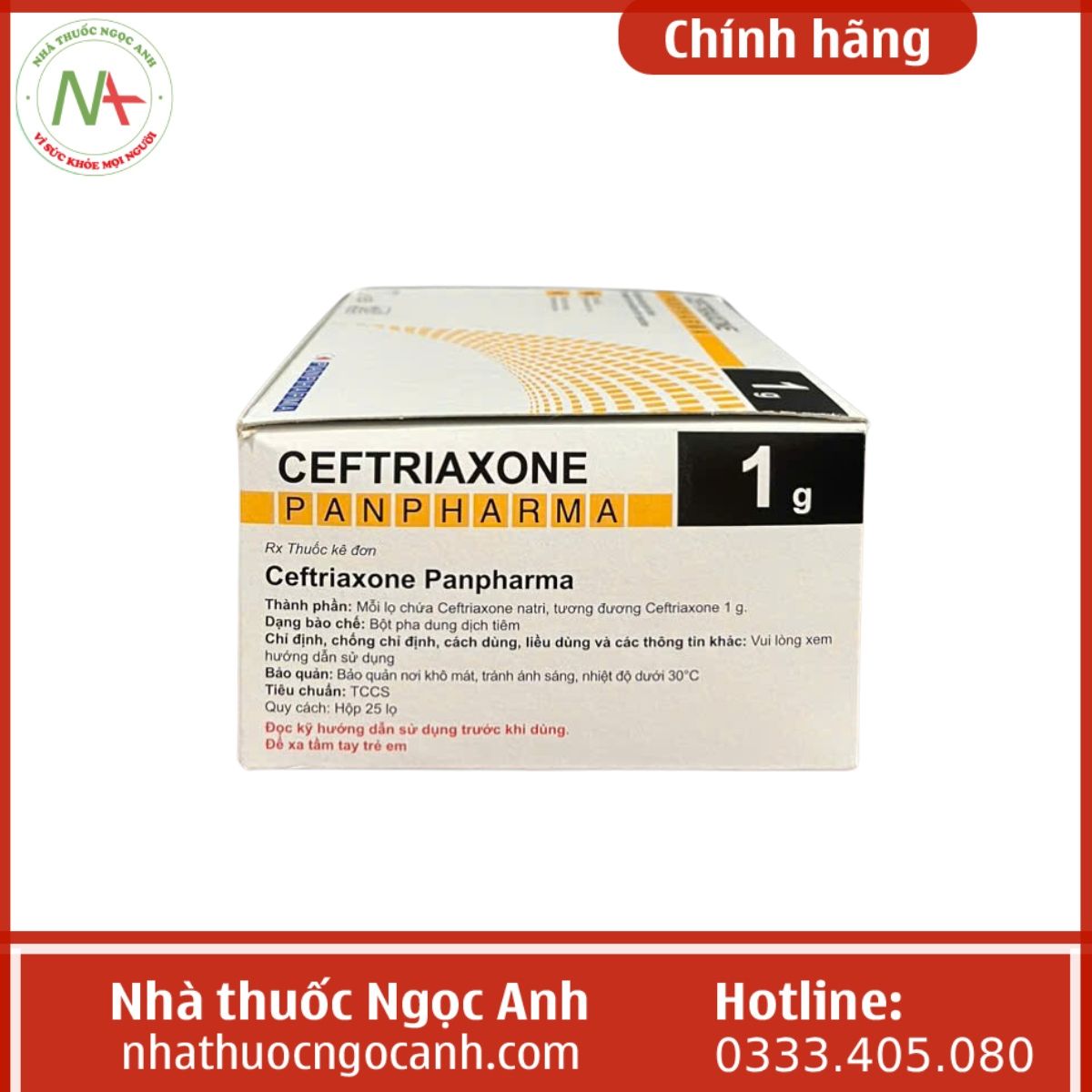 Ceftriaxone Panpharma 1g