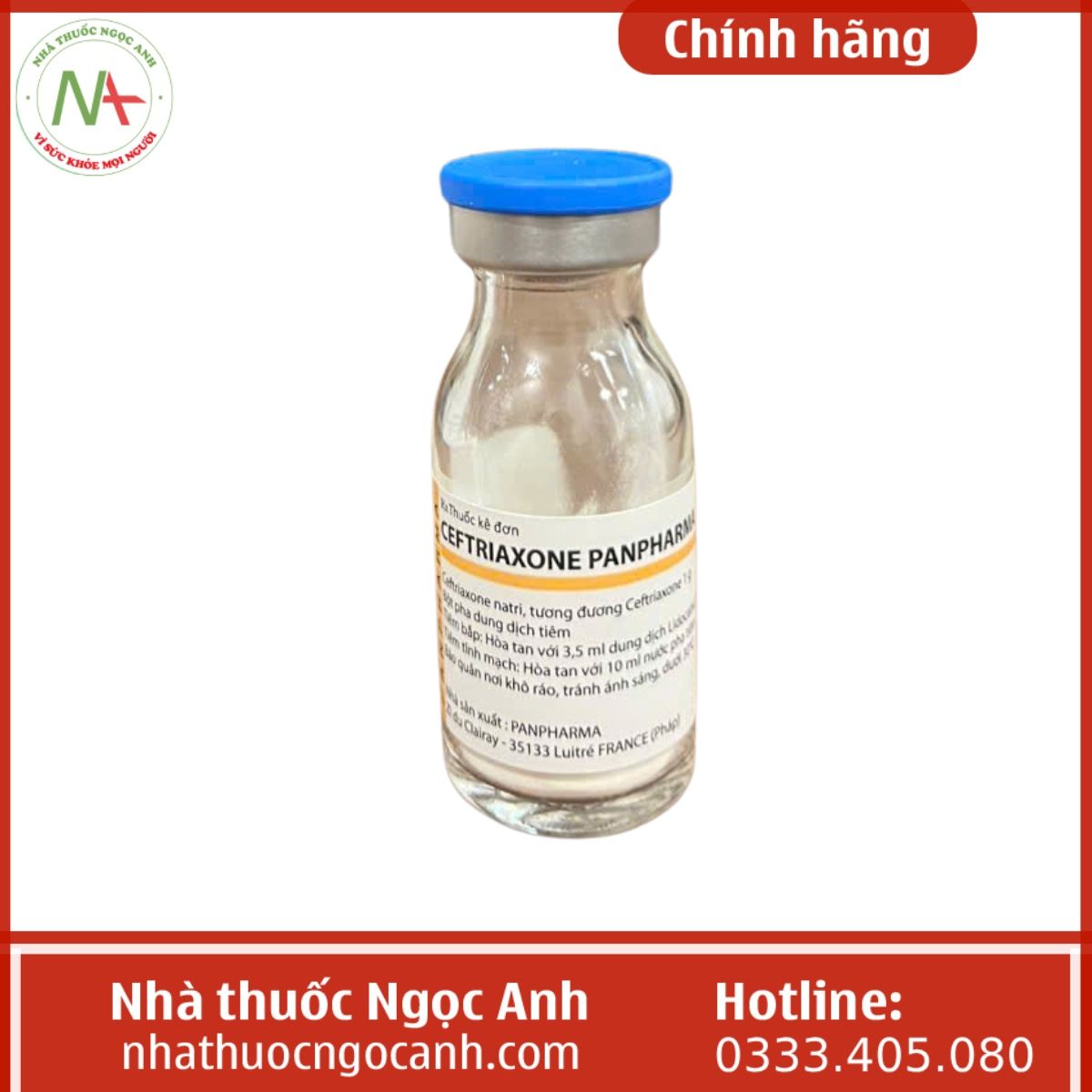 Ceftriaxone Panpharma 1g