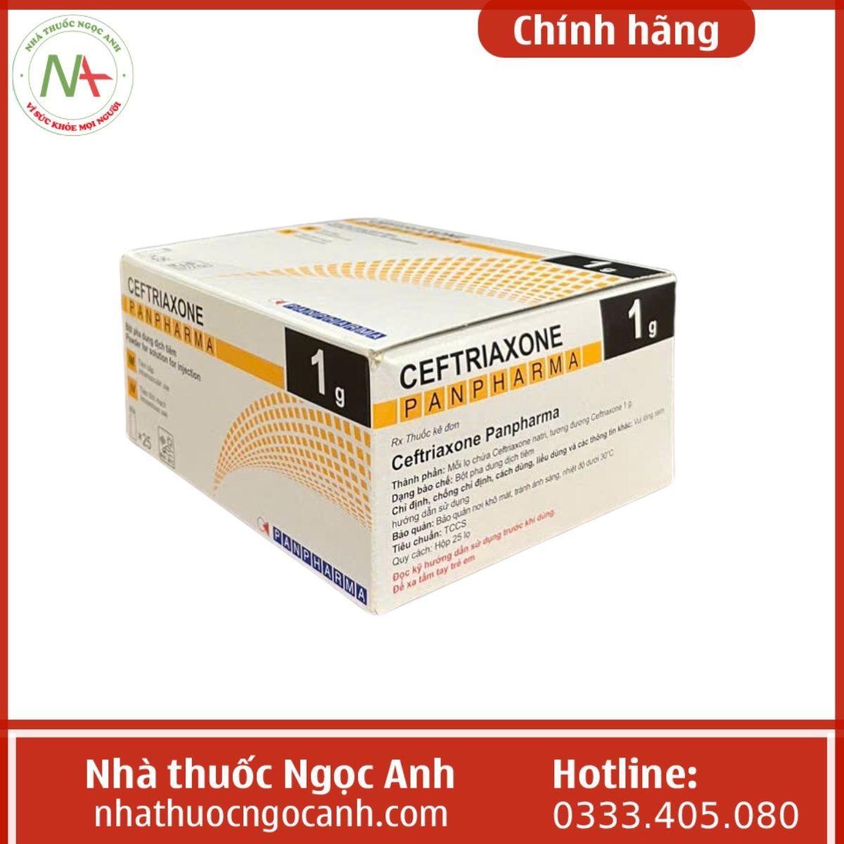 Ceftriaxone Panpharma 1g