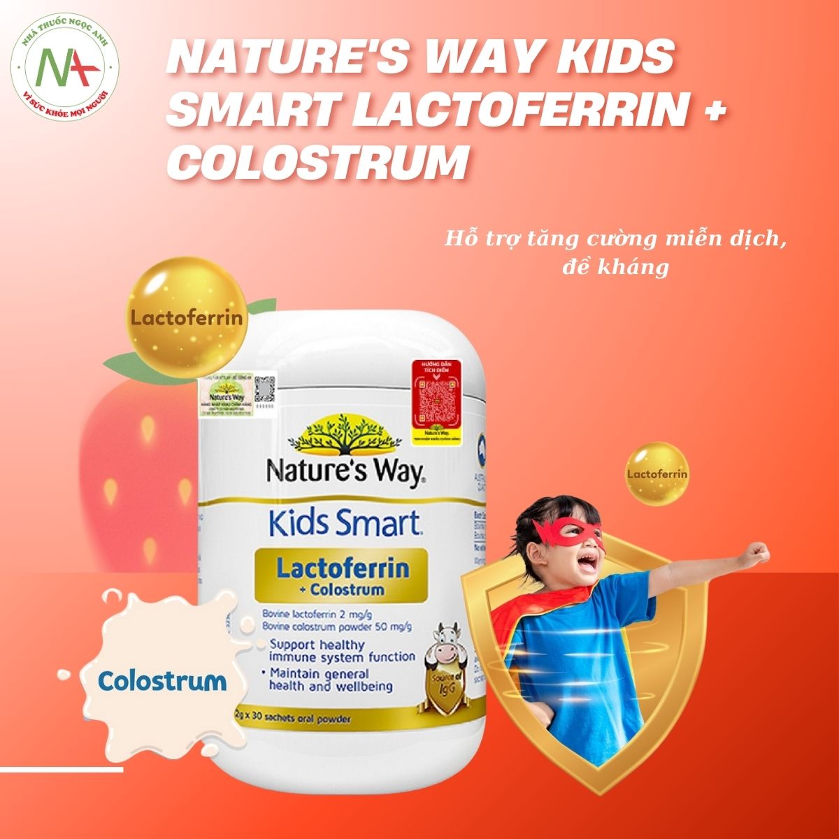 Nature's Way Kids Smart Lactoferrin + Colostrum