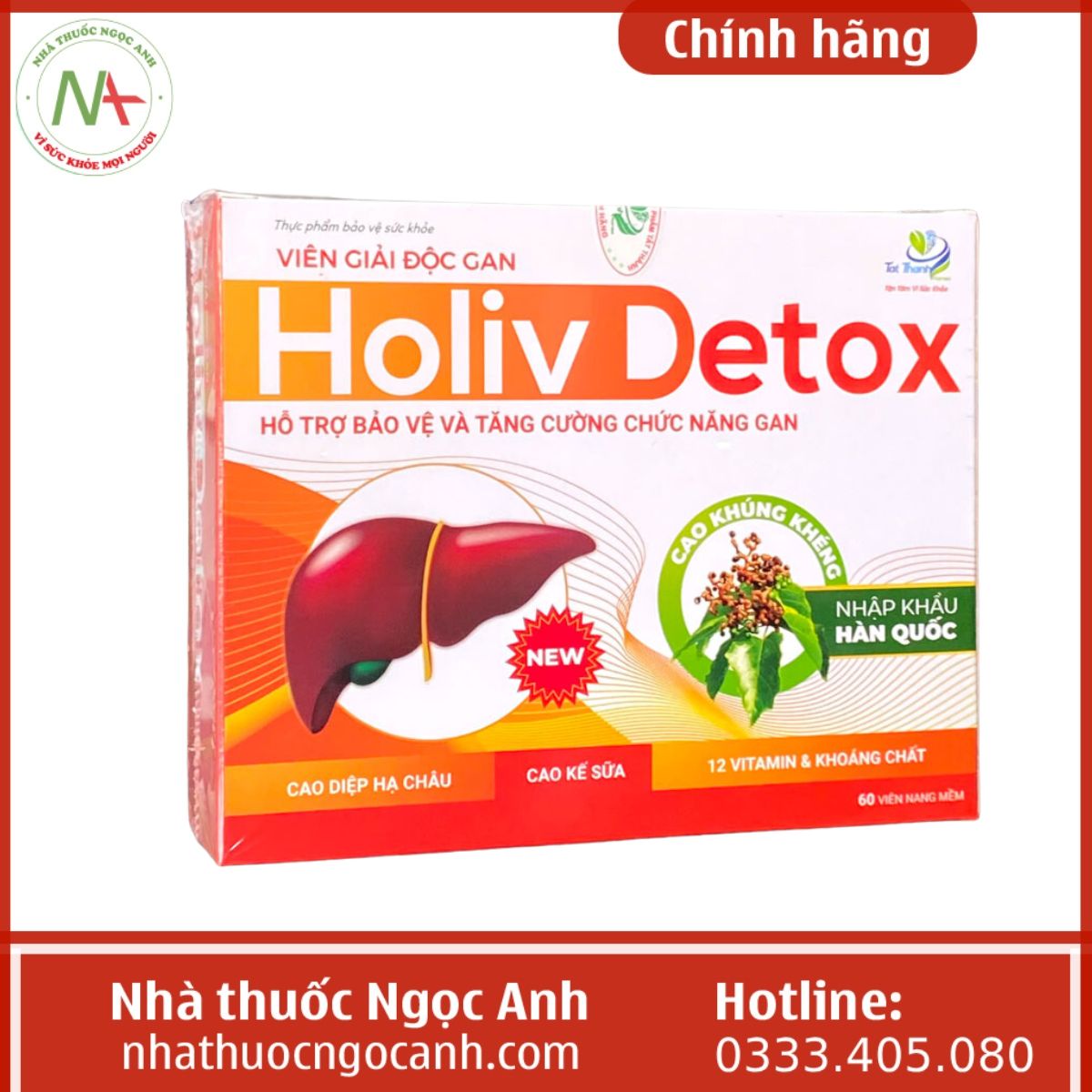 Viên giải độc gan Holiv Detox