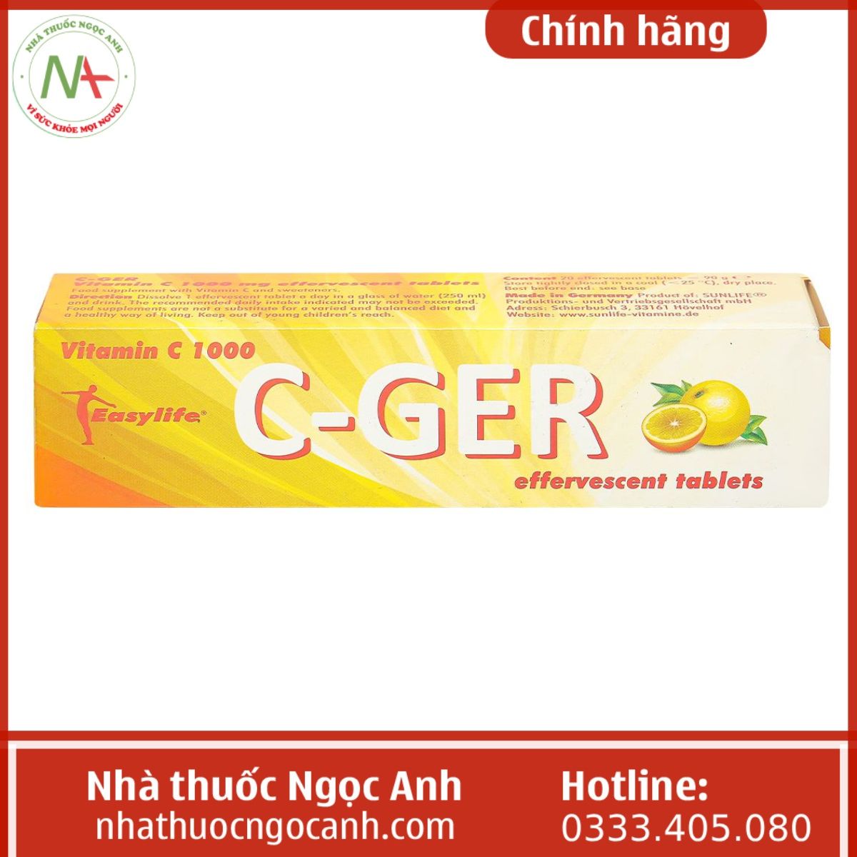 viên sủi C-Ger-1000