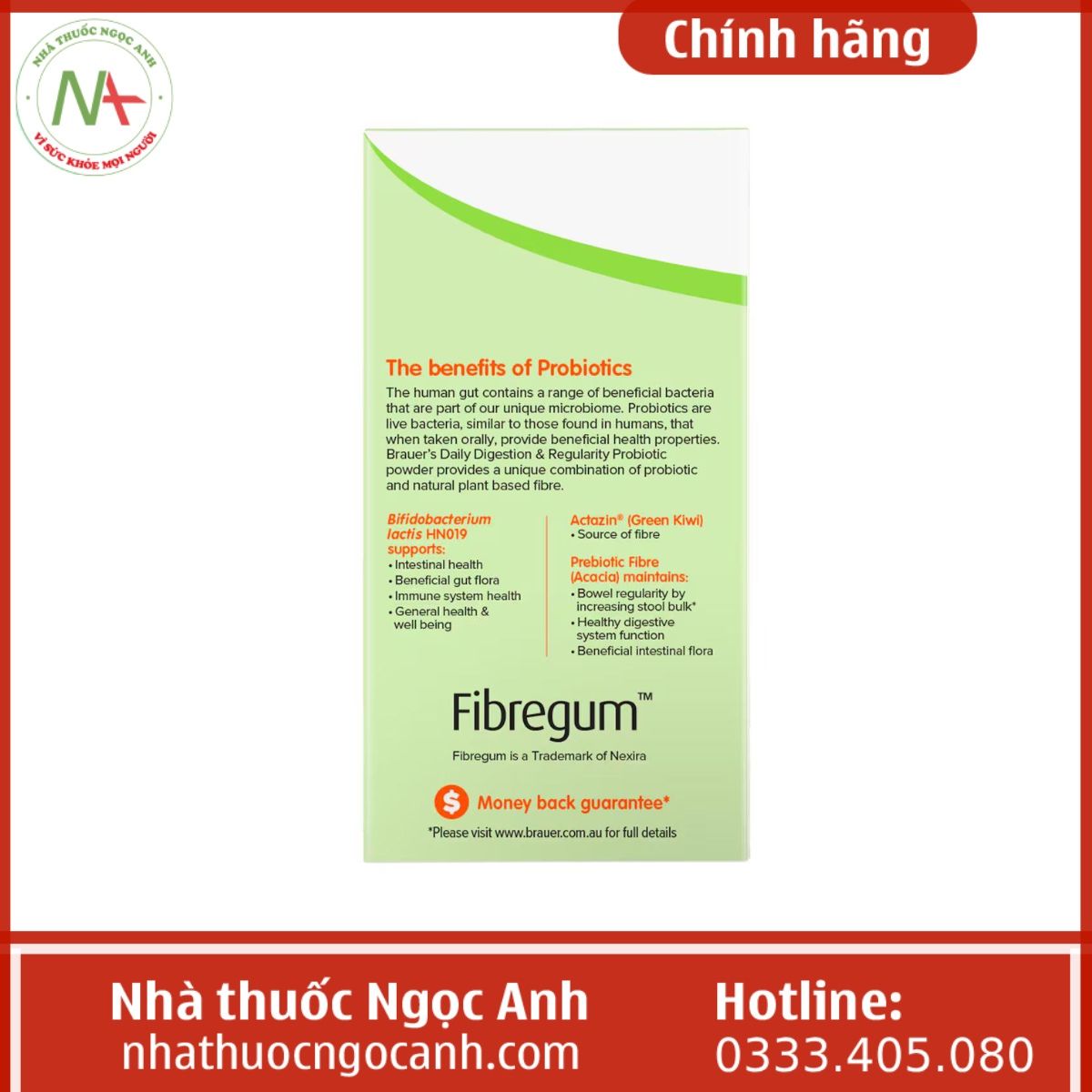 Giay cong bo Daily Digestion & Regularity Probiotic + Fibre nhathuocngocanh