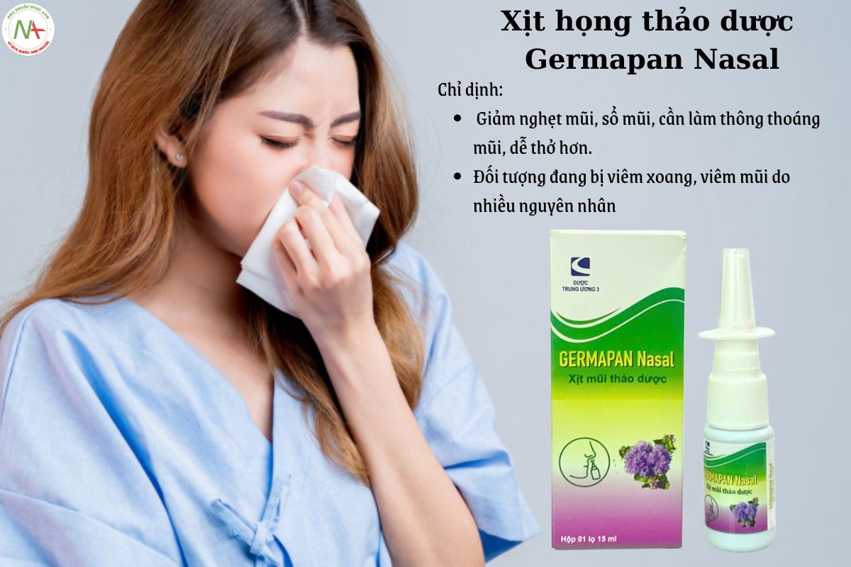 Tác dụng của xịt mũi thảo dược Germapan Nasal