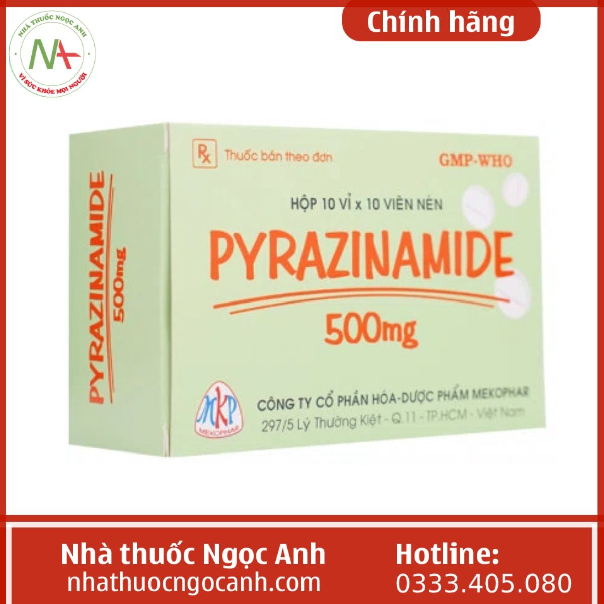 Pyrazinamide 500mg Mekophar