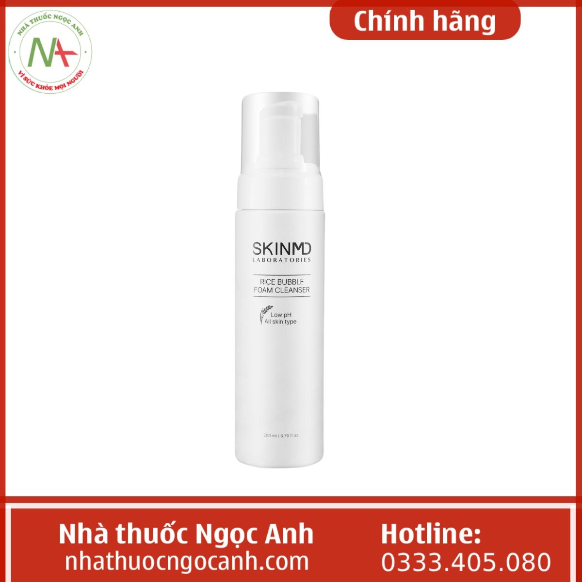 SkinMD Rice Bubble Foam Cleanser