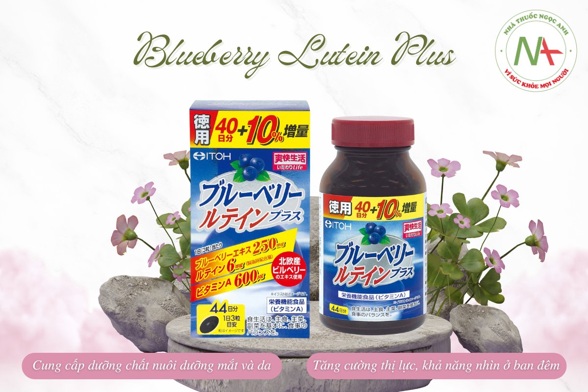 Blueberry Lutein Plus cung cấp dinh dưỡng cho mắt và da