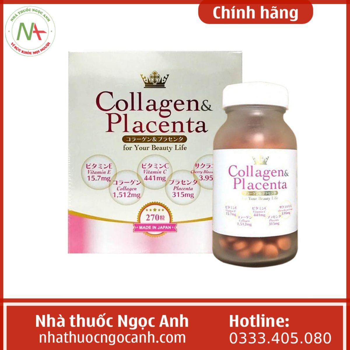 Collagen & Placenta 5 in 1 Nhật Bản