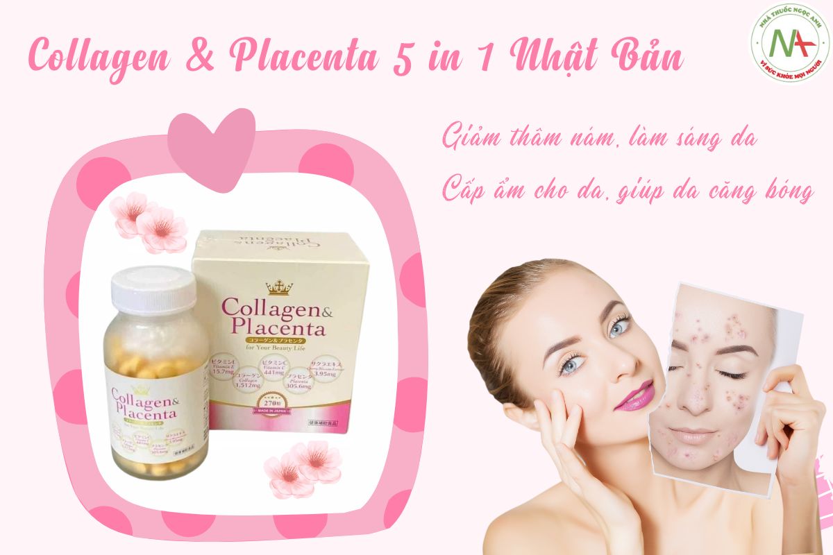 Collagen & Placenta 5 in 1 Nhật Bản