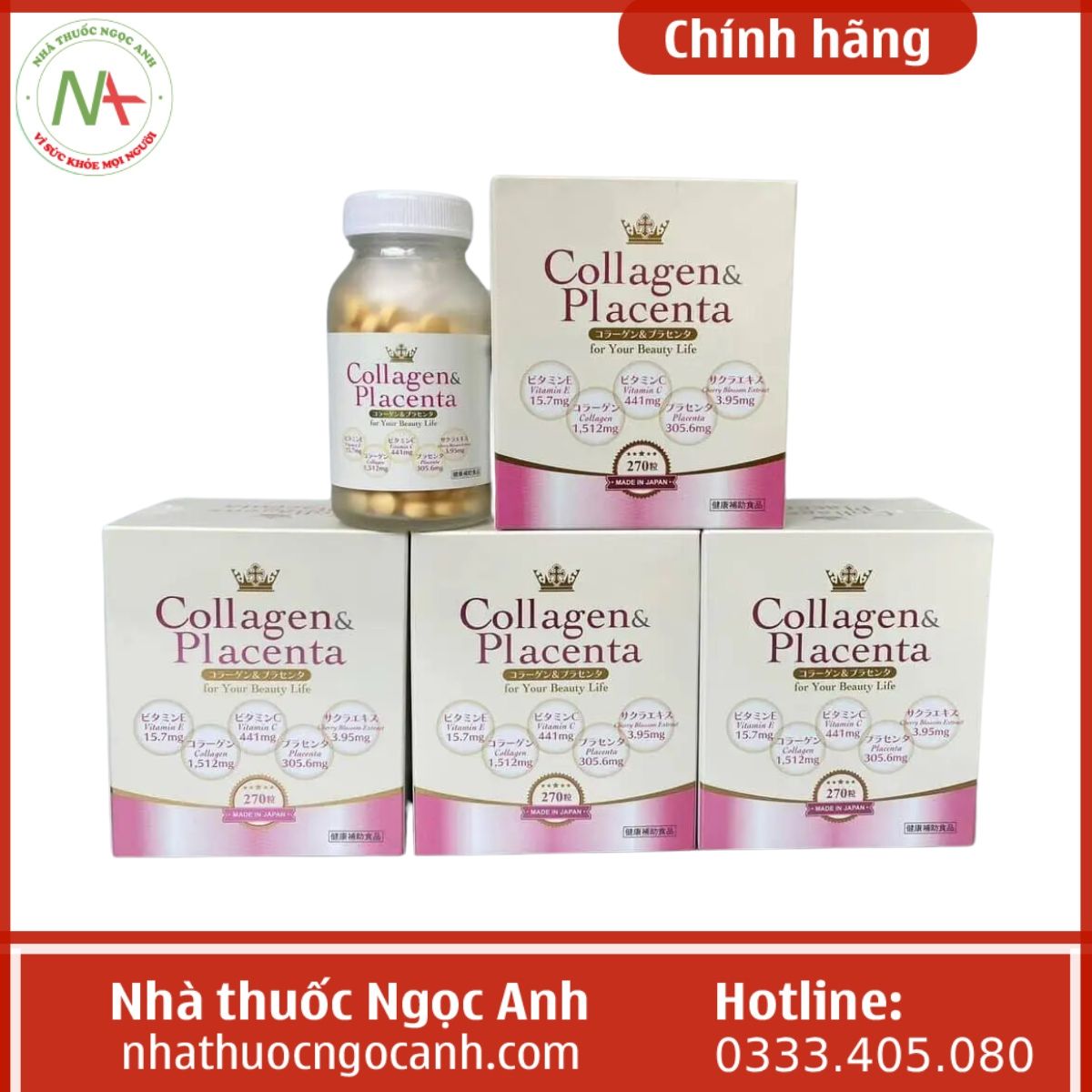 Collagen & Placenta 5 in 1 Nhật Bản