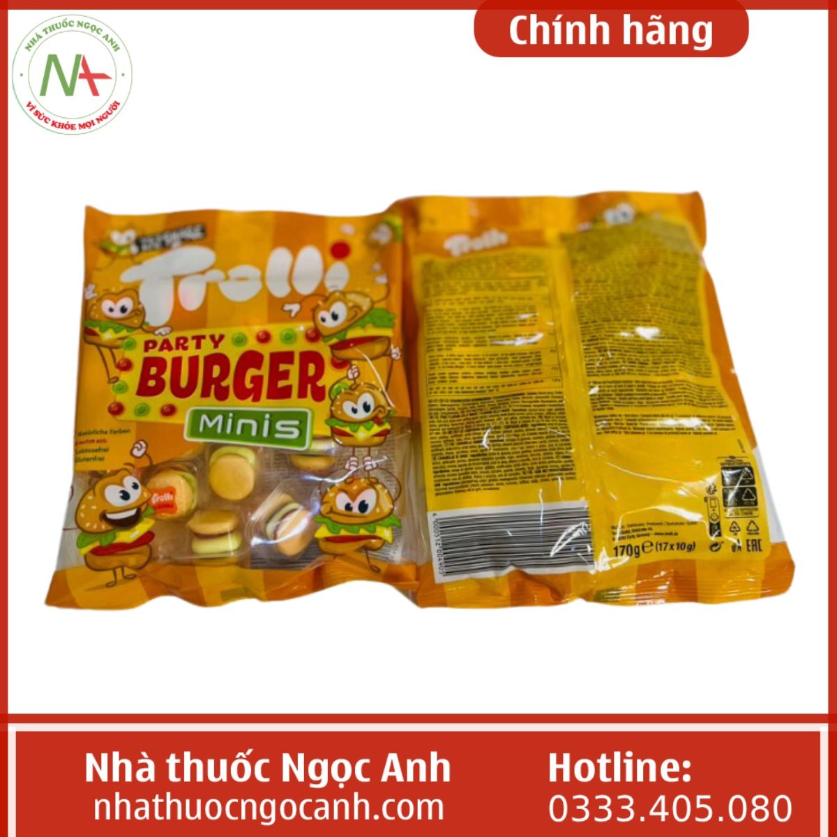 Kẹo dẻo Trolli Party Burger Minis