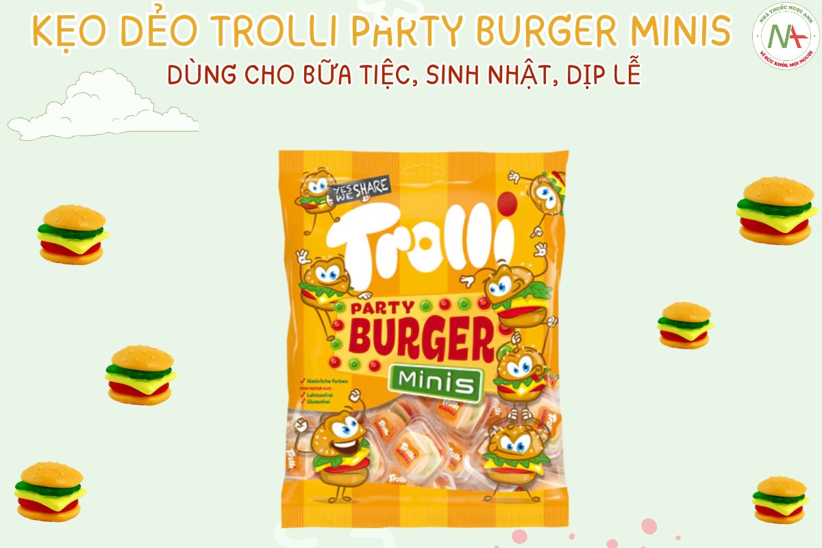 Kẹo dẻo Trolli Party Burger Minis