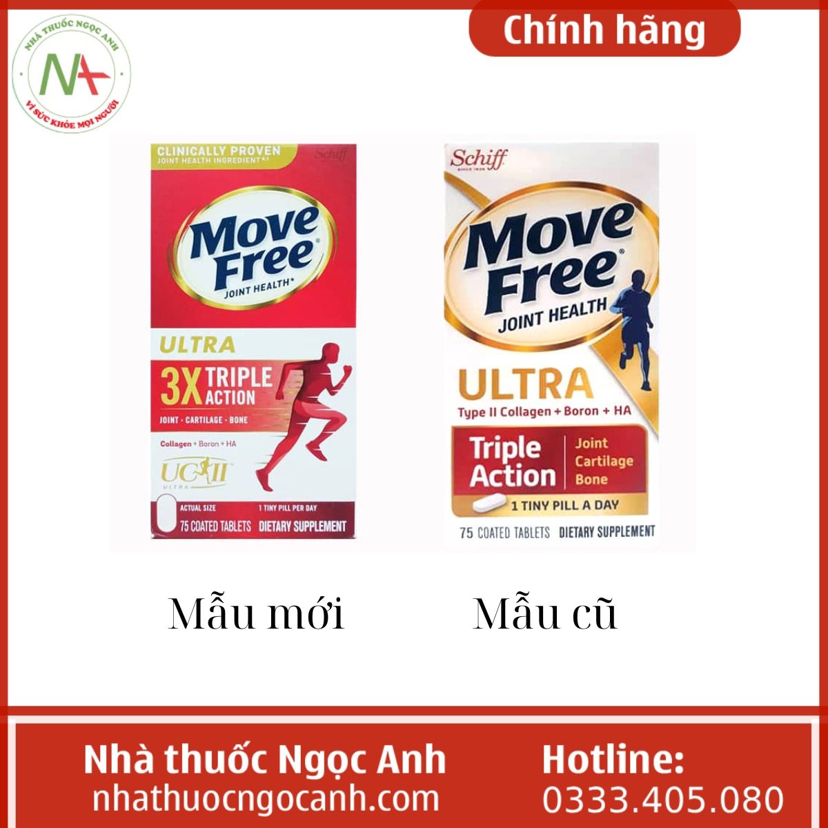 Mẫu mới nhất của Schiff Move Free Ultra Triple Action