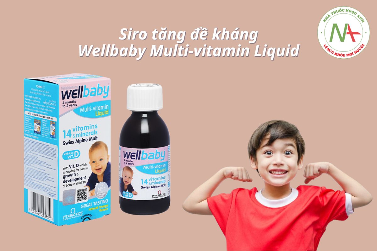 Siro tăng đề kháng cho trẻ Wellbaby Multi-vitamin Liquid của Anh Quốc