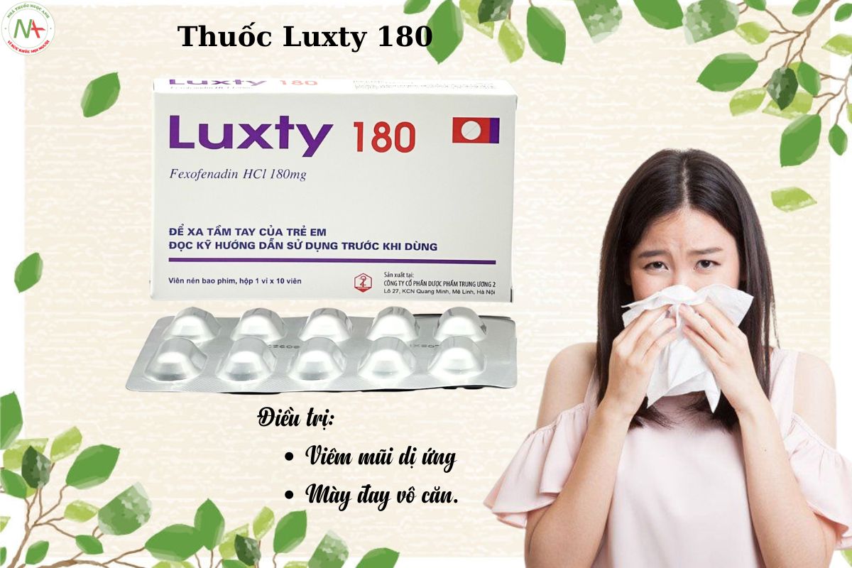 Chỉ định của thuốc Luxty 180