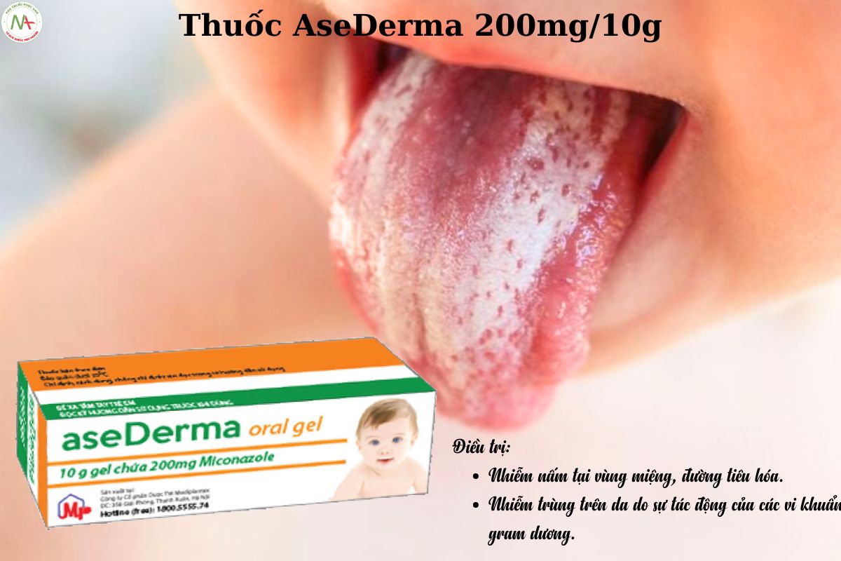 Chỉ định của thuốc AseDerma 200mg/10g