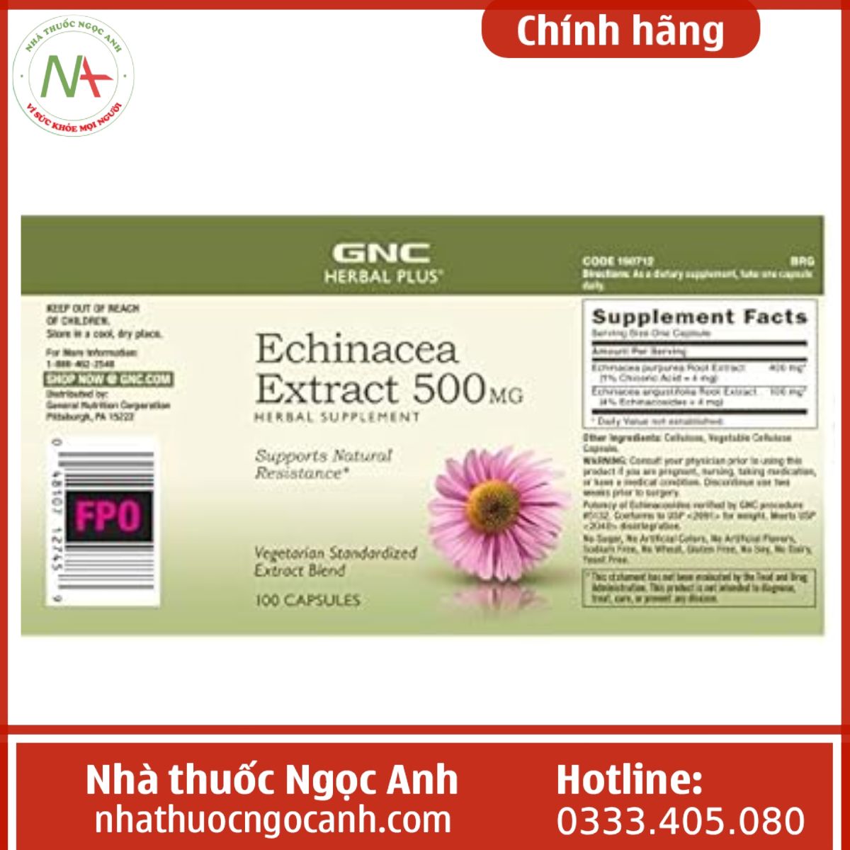 Echinacea Extract 500mg