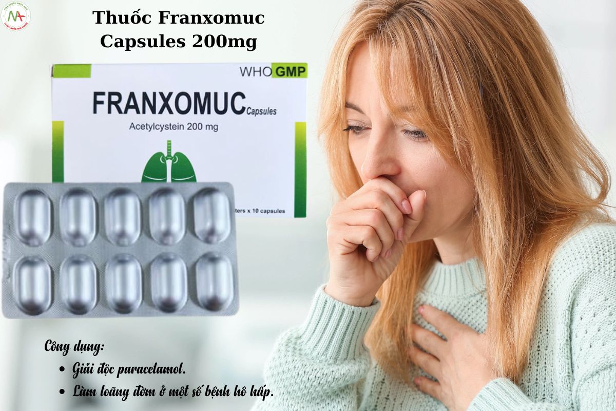 Chỉ định của thuốc Franxomuc Capsules 200mg