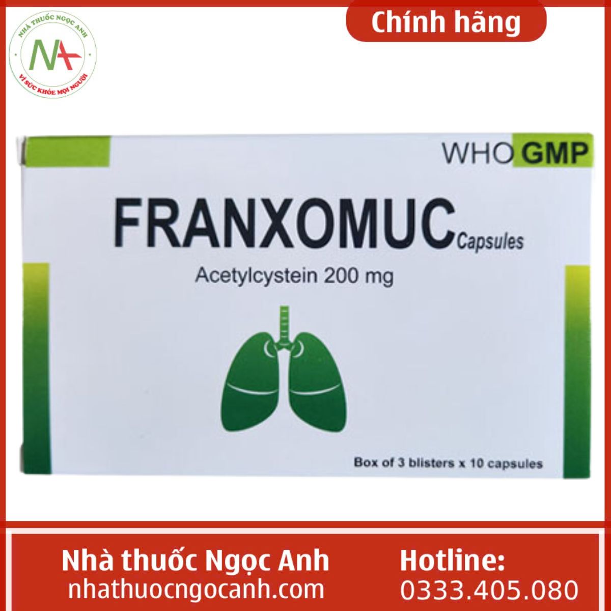 thuốc Franxomuc Capsules 200mg