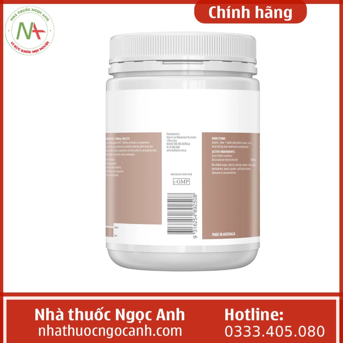 Healthy Care Glucosamine HCl 1500mg (4)