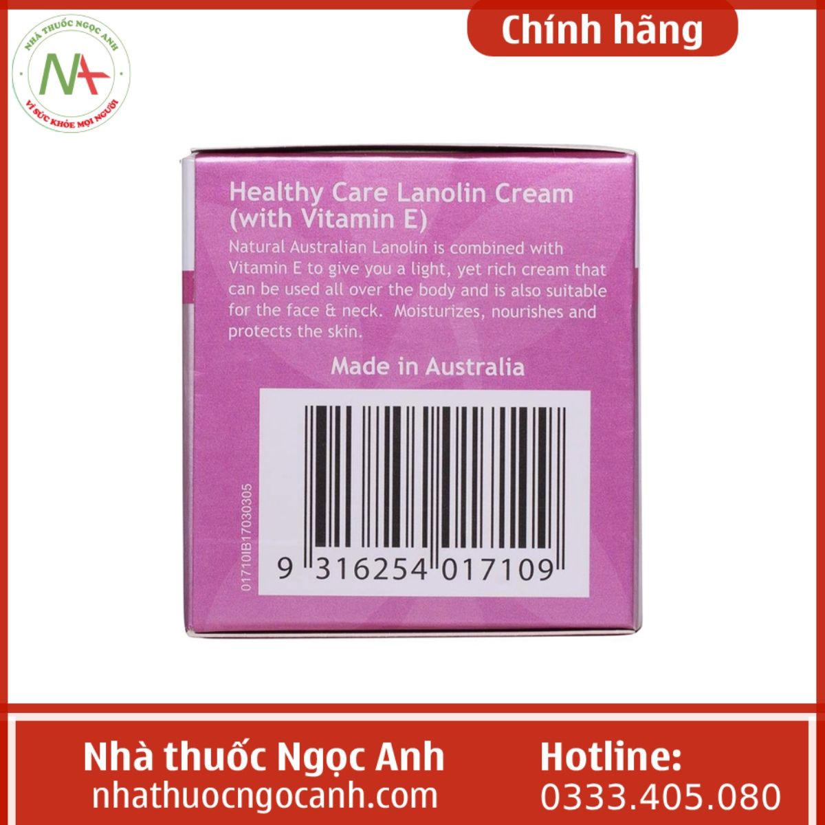 Healthy Care Lanolin Cream With Vitamin E 100g