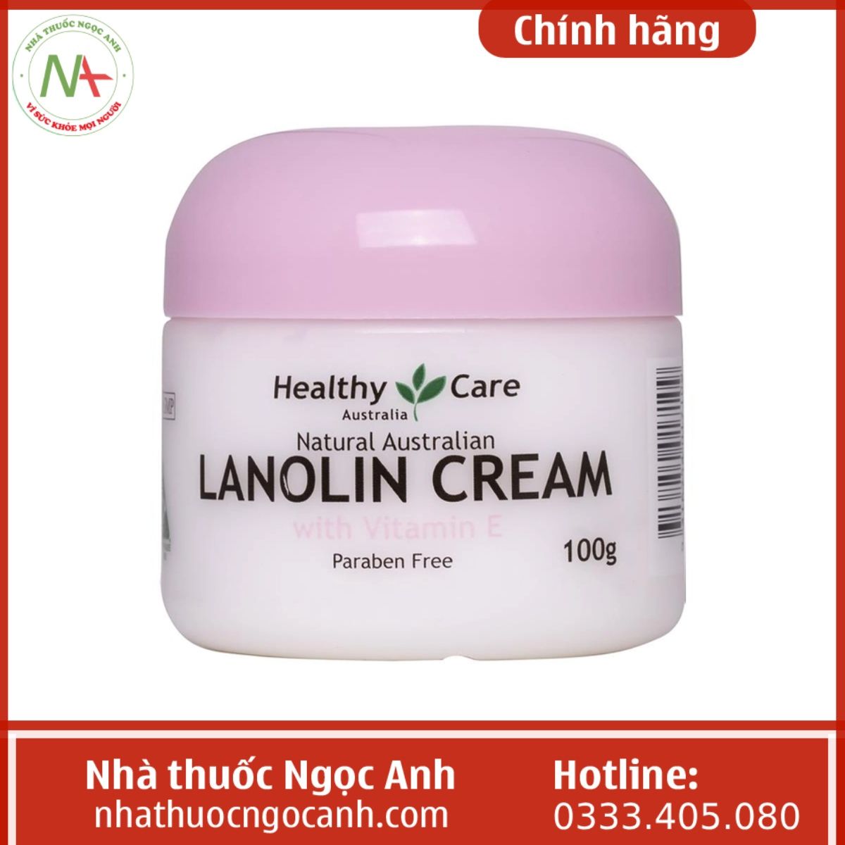 Healthy Care Lanolin Cream With Vitamin E 100g