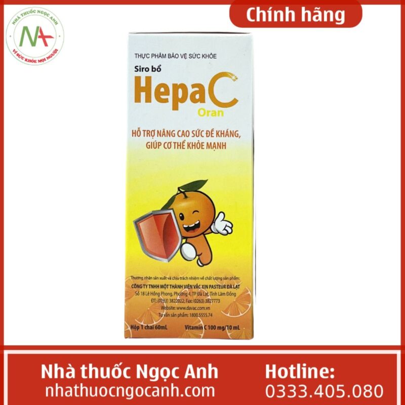 Siro bổ Hepac C Oran 60ml có công dụng gì, giá bao nhiêu?