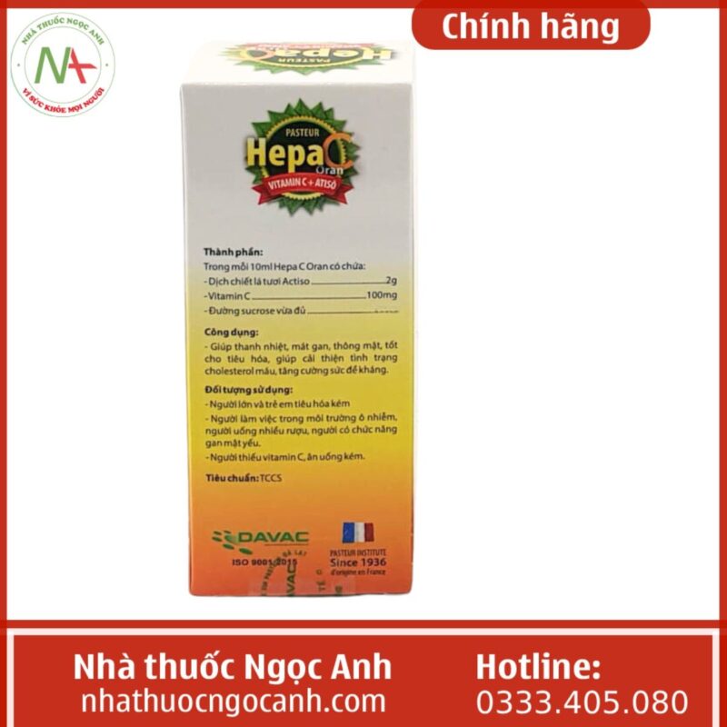 Siro bổ Hepac C Oran 60ml có công dụng gì, giá bao nhiêu?