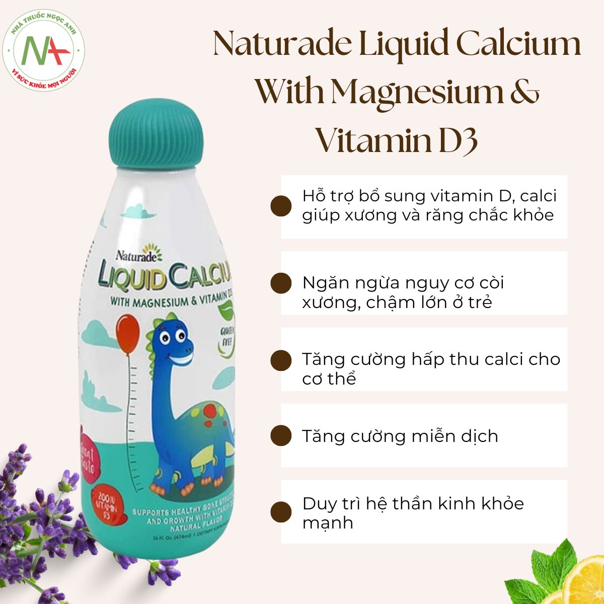 Naturade Liquid Calcium With Magnesium & Vitamin D3