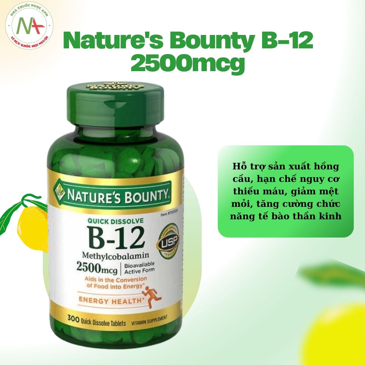 Nature's Bounty B-12 2500mcg