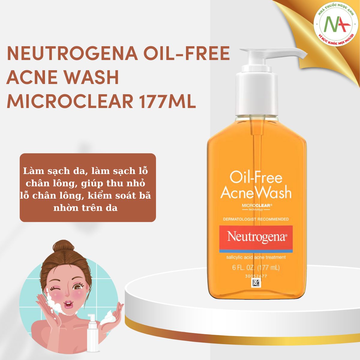 Neutrogena Oil-Free Acne Wash Microclear 177ml