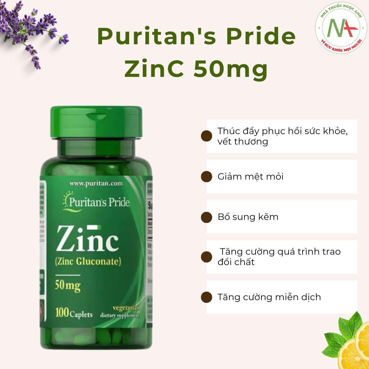 Puritan's Pride ZinC 50mg